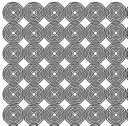 A grid where each cell is full of concentric circles