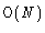 $\mathop{\smash{\rm O}}\nolimits(N)$