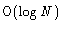 $\mathop{\smash{\rm O}}\nolimits(\log{N})$
